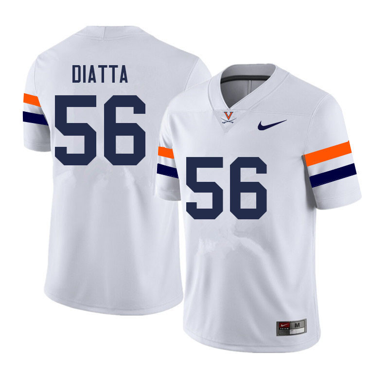 Men #56 Michael Diatta Virginia Cavaliers College Football Jerseys Sale-White